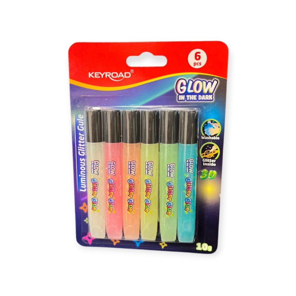 ADHESIVO 10cc.x6u.GLITTER GLOW